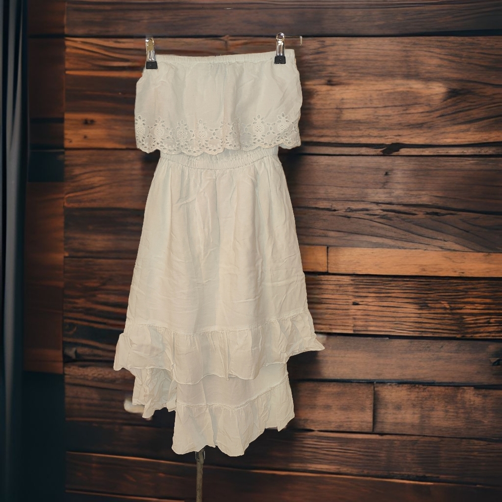 Wet Seal white strapless summer dress size xs